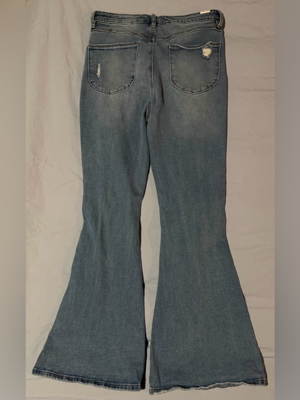 Almost Famous Distressed Flare Jeans - Size 11 - Picture 8 of 8